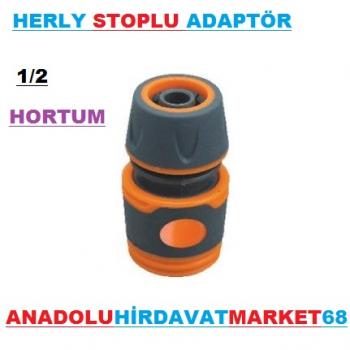 HERLY STOPLU HORTUM BAĞLANTI ADAPTÖRÜ 1/2 HORTUM ADAPTÖR