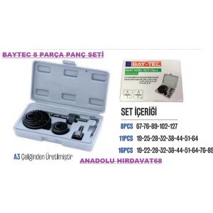 BAYTEC 8 PARÇA PANÇ AHŞAP BUAT KARTONPİYER ALÇIPAN PANÇ SETİ