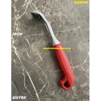 DEKOR ALÜMİNYUM SİSTRE KAZIMA ALETİ YER KAZIMA PARKE CAM KAZIMA ALETİ 28CM