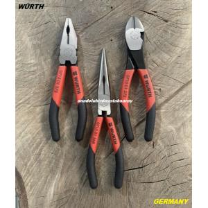 WÜRTH PRO 180MM PENSE COBALT YANKESKİ KOMBİNE KARGABURUN PENSE 3LÜ GERMANY