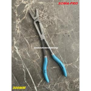SOMA PRO 300MM AÇILI UZUN KARGABURUN PENSE DÜZ UÇLU 30CM UZUN KARGABURNU