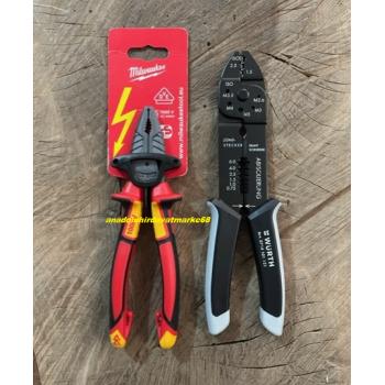 MİLWAUKEE 180MM PENSE COBALT ÇELİK 1000V 3FONK WÜRTH KABLO SIKMA PENSE 2SET