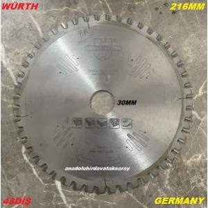 WURTH 216MM ELMAS TESTERE SUNTA MDF KESİCİ ALÜMİNYUM PROFİL KESME TESTERESİ 48T