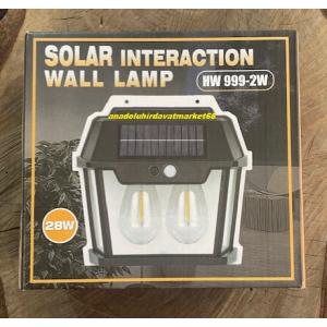 DMR99 SOLAR SENSÖRLÜ KAMP LAMBASI BAHÇE APLİK NOSTALJİ BAHÇE DUVAR LAMBASI 28W