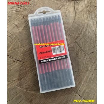 KLN BLK İMPACT PH2 15CM UÇ SAC VİDA SIKMA UCU YILDIZ BİTS UÇ SUNTA VİDA UCU 10ADET