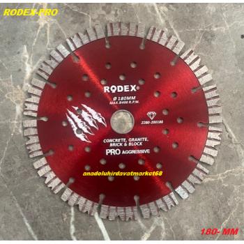 RDX PRO 180MM ELMAS BETON KESME DİSKİ TAŞ SERAMİK TUĞLA GRANİT KESİCİ ELMAS TURBO2X