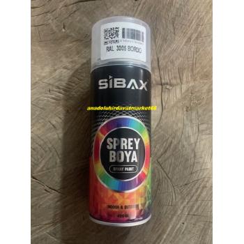 SİBAX ÜSTÜN KALİTE BORDO RENK SPREY BOYA PARLAK BORDO KAHVE 400ML3005