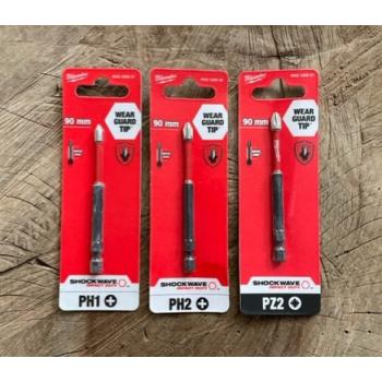 MİLWAUKEE PH1 PH2 YILDIZ BİTS UÇ PZ2*90 COBALT ÇELİK VİDA SIKMA UCU 3PCS