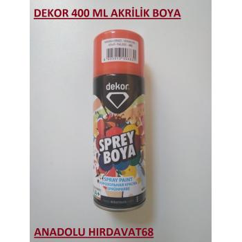 DEKOR 400 ML TAMPON BOYASI SPREY BOYA MAKİNA KIRMIZI SPREY BOYA