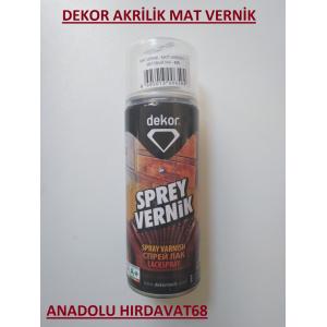 DEKOR 400 ML AKRİLİK SPREY MAT VERNİK YÜKSEK KALİTE ÜRÜN