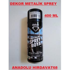 DEKOR SİYAH SPREY BOYA METALİK SİYAH SPREY BOYA 400 ML