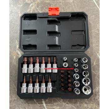 KING 3/8 S2ÇELİK 34PARÇA OTOMOTİV SETİ LOKMA TORK SETİ KALIN TORK SETİ LOKMA TAKIMI