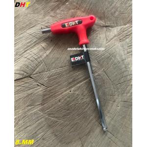 DHT YUVARLAK BAŞ ALLEN 8MM T ALYAN UZUN ALYAN ANAHTAR CRV ÇELİK 8MM ALLEN