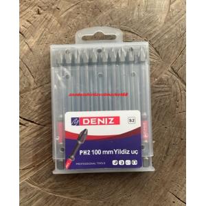 DNZ S2 İMPACT PH2 MIKNATISLI YILDIZ BİTS UÇ PH2 SAC VİDA SIKMA UCU 10PCS 100MM