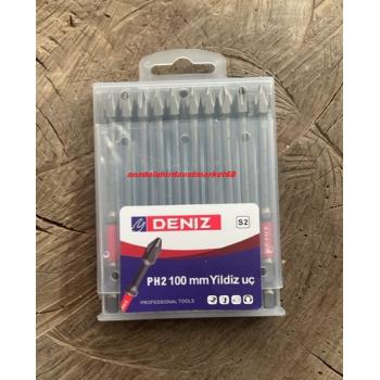 DNZ S2 İMPACT PH2 MIKNATISLI YILDIZ BİTS UÇ PH2 SAC VİDA SIKMA UCU 10PCS 100MM