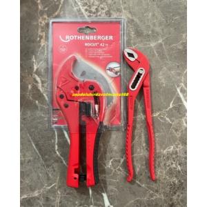 ROTHENBERGER PRO X PPRC PLASTİK BORU KESME MAKASI 42MM AYARLI FORT PENSE 2Lİ SET