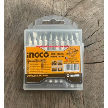 İNGCO SL4,5*25MM DÜZ SAC VE SUNTA VİDA UCU BİTS UÇ DÜZ VİDA SIKMA UCU 20PCS