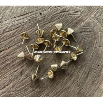 DMR KONİK KABARA RAPTİYE SİVRİ KABARA KANEPE KOLTUK ÇİVİSİ SARI 11MM 1000ADET