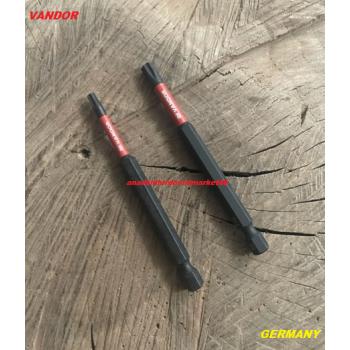 VANDOR İMPACT TORK VİDA SIKMA UCU T20 T30 90MM BİTS UÇ COBALT ÇELİK GERMANY