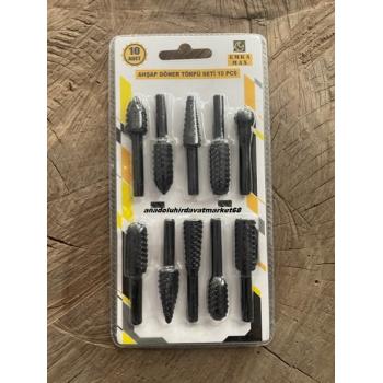 EMKA ÇELİK AHŞAP TÖRPÜ SETİ AĞAÇ TÖRPÜLEME UCU AHŞAP EĞE SETİ 10 PCS