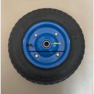 YENAL PRO 350-7 HAVALI TEKER AĞIR YÜK TAŞIMA TEKERİ 180KG EL ARABASI TEKERİ MİL ÇAPI 20MM