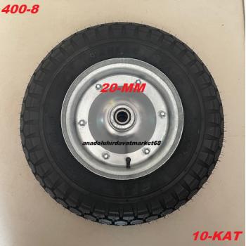 BLS 400-8 HAVALI TEKER AĞIR YÜK TAŞIMA TEKERİ 600KG HAVALI TEKERLEK 10 KAT MİL ÇAPI 20MM