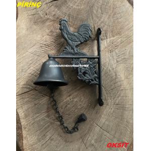 DMR ANTİK MODEL OKSİT ZİL PİRİNÇ KAPI ÇANI HOROZ ŞEKERİ KAPI ÇANI NOSTALJİK ZİL