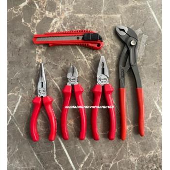 BERKAY PENSE SETİ FORT PENSE 180MM PENSE YANKESKİ KARGABURUN MAKET BIÇAK 5Lİ