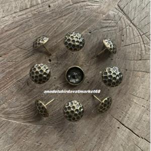 DMR KABARA RAPTİYE KAPI KOLTUK ÇİVİSİ ANTİK SARI PETEK ÇAPI 18MM 100ADET