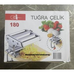 TUĞRA ÇELİK ERİŞTE ÇEKME MAKİNASI 3 FARKLI ÇEŞİT ERİŞTE MAKARNA MAKİNASI 180MM