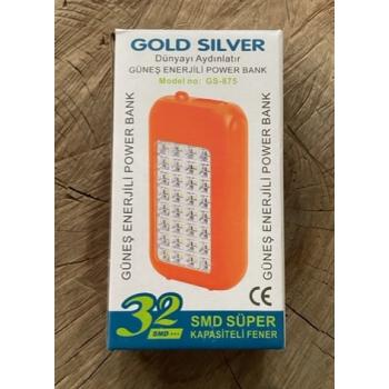 GLD PRO SOLAR KAMP LAMBASI GÜNEŞ ENERJİLİ FENER SOLAR POWER BANK 32LED
