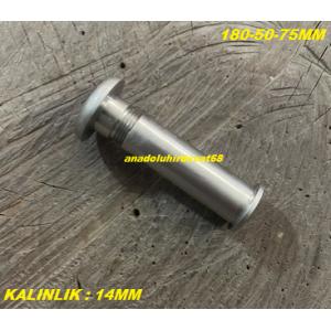 555 DELÜX 14MM KAPI DÜRBÜNÜ 180-50-75MM ÇELİK KAPI DÜRBÜNÜ UZUNLUK 7,5CM GRİ RENK