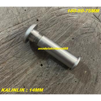 555 DELÜX 14MM KAPI DÜRBÜNÜ 180-50-75MM ÇELİK KAPI DÜRBÜNÜ UZUNLUK 7,5CM GRİ RENK