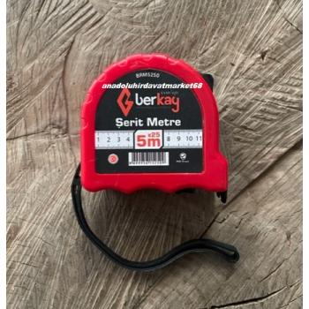 BERKAY PRO 5*25MM 5 METRE YÜKSEK KALİTE ÇELİK ŞERİT METRE 25MM