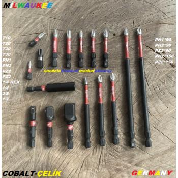MİLWAUKEE PRO YILDIZ BİTS UÇ SETİ UZATMA TORK UÇ SET YILDIZ VİDA SIKMA UCU COBALT 17PCS