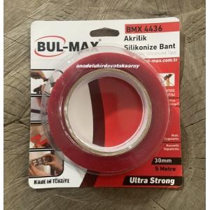 BULMAX 30MM ÇİFT TARAFLI AKRİLİK BAND ŞEFFAF BAND SİLİKON BANT EXTRA GÜÇLÜ 5MT
