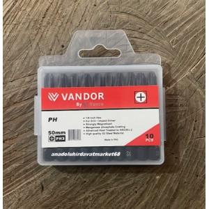 VANDOR PH3 SAC VİDA SIKMA UCU YILDIZ BİTS UÇ COBALT KALIN VİDA UCU 50MM 10PCS
