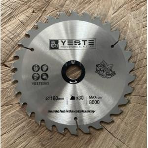 YESTE 180MM ELMAS TESTERE SUNTA MDF AHŞAP KESME TESTERESİ 30 DİŞ GÖBEK 22,2MM