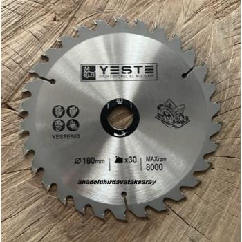 YESTE 180MM ELMAS TESTERE SUNTA MDF AHŞAP KESME TESTERESİ 30 DİŞ GÖBEK 22,2MM