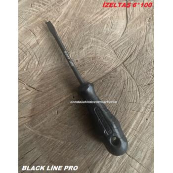 İZELTAŞ BLACK LİNE PRO 200MM DÜZ TORNAVİDA CARBON ÇELİK 6,5MM TORNAVİDA ORJ