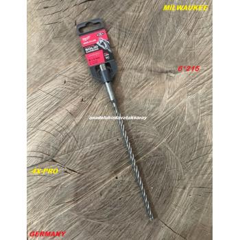 MİLWAUKE PRO 4X 6*215 BETON DELME UCU TAŞ MERMER GRANİT DELME UCU 4ELMAS SDS PLUS