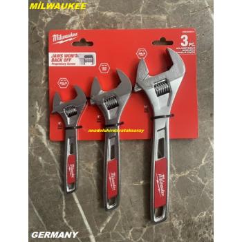 MİLWAUKEE PRO 6-8-10 AYARLI KURBACIK ANAHTAR COBALT ÇELİK KURBAGACIK ANAHTAR SETİ