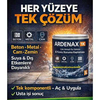 ARDNAX TERAS SU SIZDIRMAZ HAVUZ YALITIMI SIZINTI ÖNLEYİCİ SU YALITIM REÇİNE GRİ 5LT