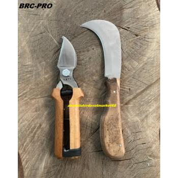 BRC KARBON ÇELİK AŞI BIÇAĞI CEP ÇAKISI TIRNAK KESME BIÇAĞI ÇELİK BUDAMA MAKASI 2Lİ SET