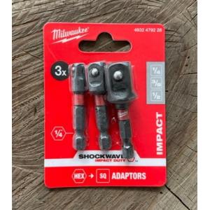 MİLWAUKE COBALT BİTS LOKMA ADAPTÖRÜ BİTS LOKMA GEÇİŞ ADAPTÖRÜ 3 PCS