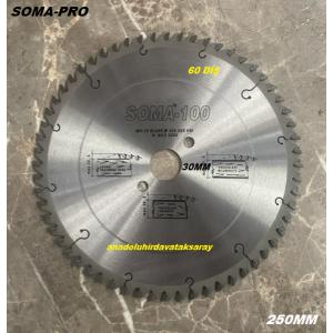SOMA PRO 250MM ELMAS TESTERE SUNTA MDF KESİCİ ALÜMİNYUM PROFİL KESME TESTERESİ 60T