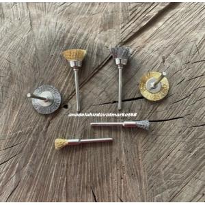DMR 3MM MİNİ FIRÇA SETİ GRAVÜR TEL FIRÇA SETİ MATKAP İÇİN TEL FIRÇA 6PCS