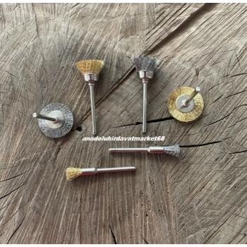 DMR 3MM MİNİ FIRÇA SETİ GRAVÜR TEL FIRÇA SETİ MATKAP İÇİN TEL FIRÇA 6PCS
