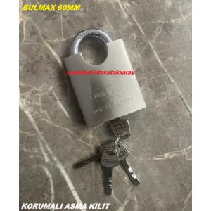 BULMAX PRO ÇELİK ASMA KİLİT PASLANMAZ YAYSIZ ASMA KİLİT KORUMALI ASMA KİLİT 60MM