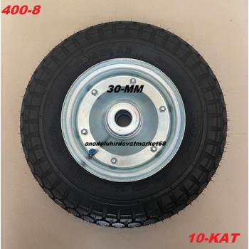 BLS 400-8 HAVALI TEKER AĞIR YÜK TAŞIMA TEKERİ 600KG HAVALI TEKERLEK 10 KAT MİL ÇAPI 30MM